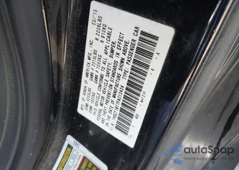 2015 Honda Accord Ex z USA, uszkodzony, nr VIN 1HGCT1B77FA013434